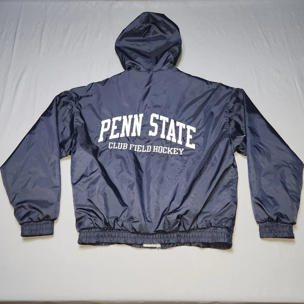 Penn State Club Field Hockey Full Zip Windbreaker Jacket Navy Blue Mens XL